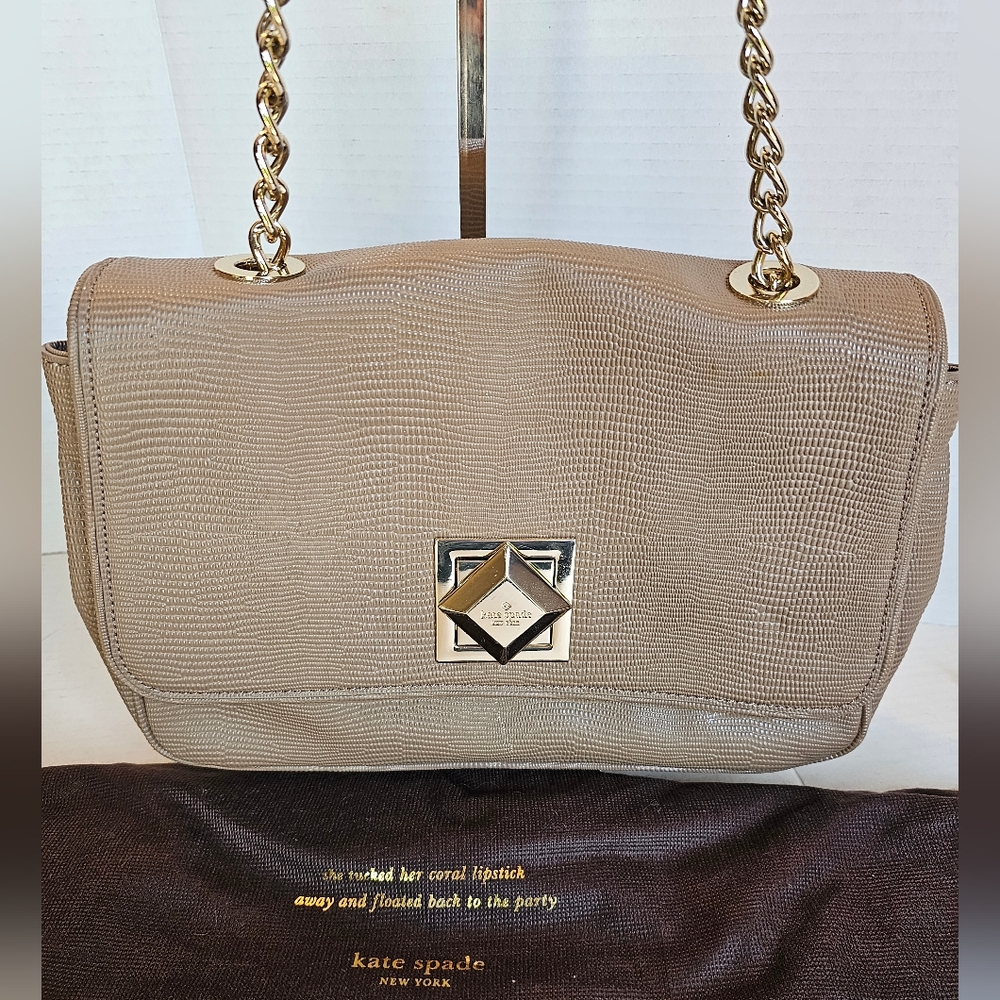 KATE SPADE NY ♠️ Marble Hill Rafaela Lizard Shoulder Bag EUC